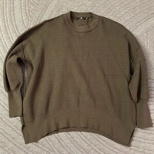 Women's Olive Crew Neck Sweater